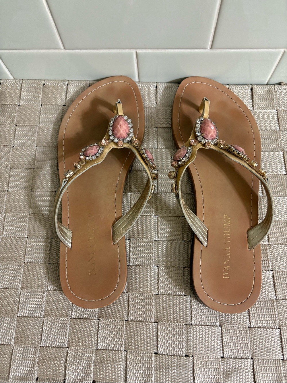 Ivanka Trump Pink Gem Sandals